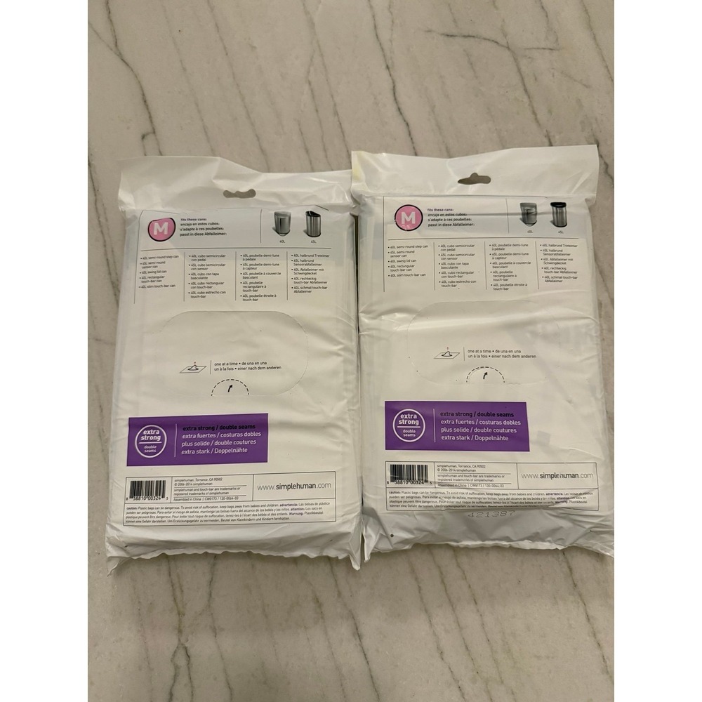 simplehuman Code M Custom Fit Drawstring Trash Bags - Picture 4 of 4